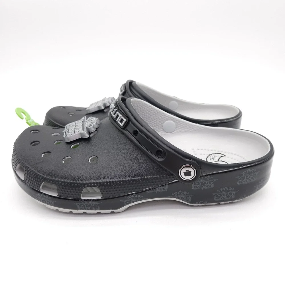 Crocs Mens 9 Womens 11 Black Outkast Classic Clog Slip On Shoe Hip Hop Rap Music